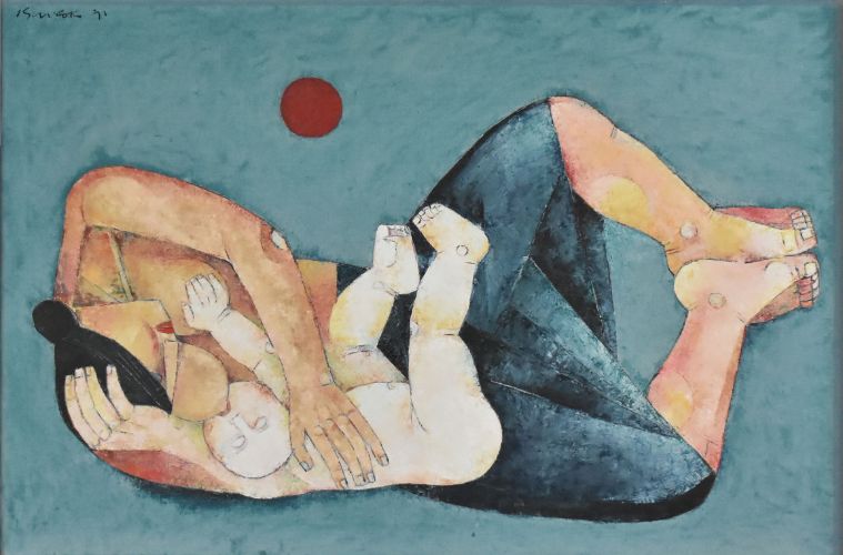 ANG KIUKOK, Mother and Child, 1991, Oil on canvas